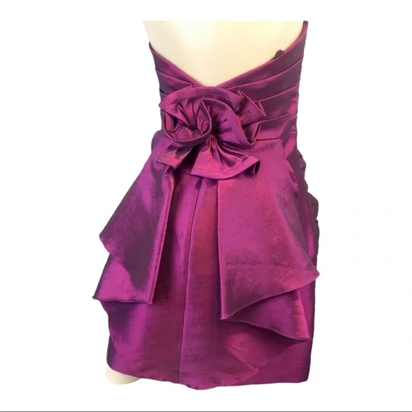 Phoebe Couture Dress Sweetheart Neckline & Back Bow Detail Fuchsia Pink Size 6 - Picture 7 of 8